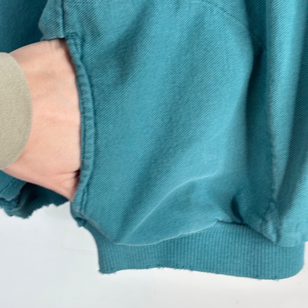 VTG American Outdoorsman 1/4 Zip Sweatshirt XXL 100% Cotton Distressed Pockets - Picture 4 of 12
